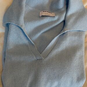 Old Navy Women's Sky Blue V-Neck Sweater